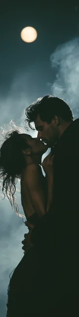 Free dark romance bookmark featuring a yearning night kiss